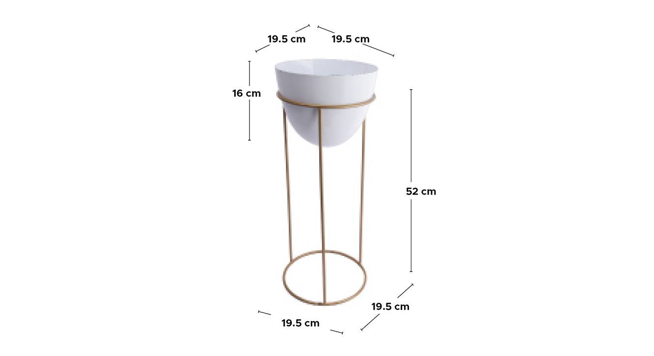 Olive planter with stand white 6