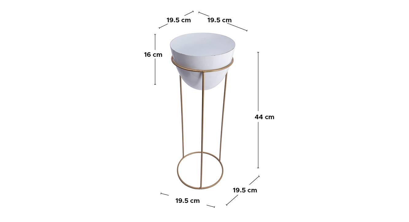 Pandora planter pot with stand white 6