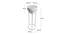 Pandora Planter Pot with stand (White) by Urban Ladder - Design 1 Dimension - 435490