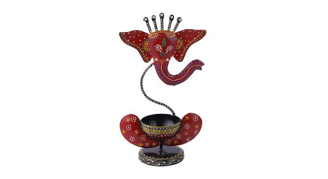 Pearl Tealight Holder (Red) by Urban Ladder - Front View Design 1 - 435512
