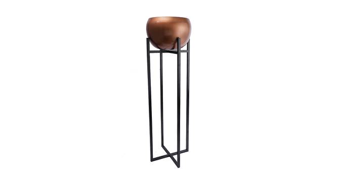 Pearl Planter with Stand (Black & Red) by Urban Ladder - Cross View Design 1 - 435539