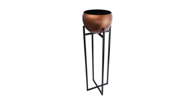 Pearl Planter with Stand (Black & Red) by Urban Ladder - Design 1 Side View - 435552