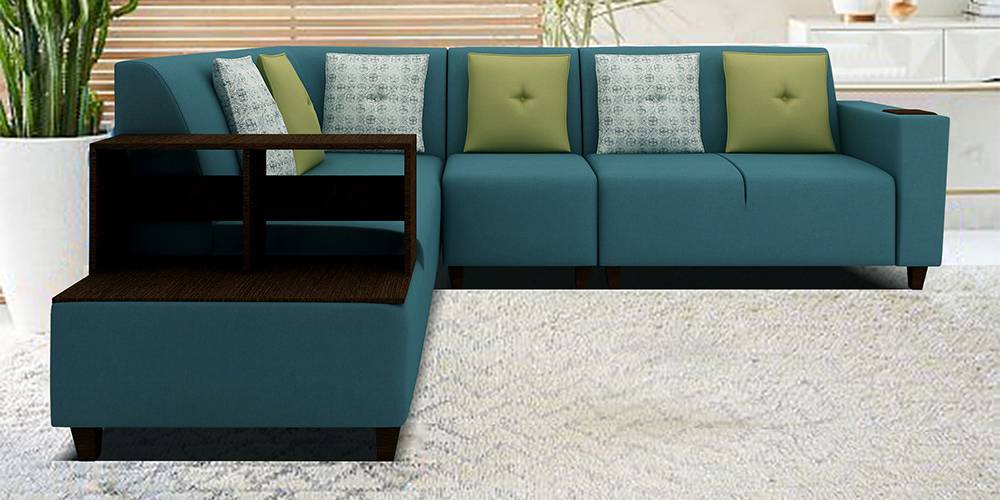 Olympia Sectional Fabric Sofa (Green) by Urban Ladder - - 
