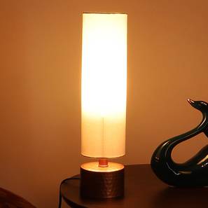 Table Lamps Design Othello Table Lamp (Copper, White Shade Colour, Cotton Shade Material)