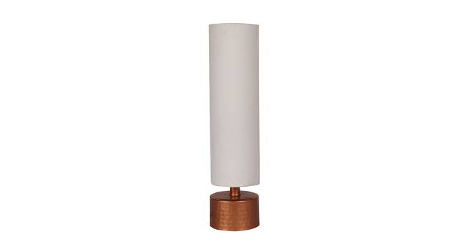 Othello Table Lamp (Copper, White Shade Colour, Cotton Shade Material) by Urban Ladder - Front View Design 1 - 435827