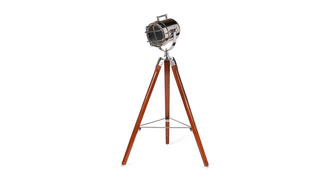 Rudyard Floor Lamp (Nickle Shade Colour, Aluminum Shade Material, Nickle & Walnut Polish) by Urban Ladder - Front View Design 1 - 435839