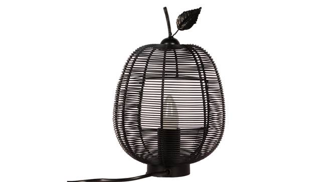 Olenna Table Lamp (Black, Metal Shade Material, Black-Matte Shade Colour) by Urban Ladder - Design 1 Side View - 435845