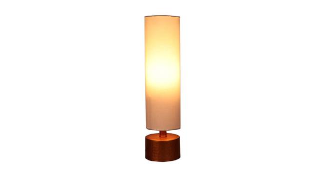 Othello Table Lamp (Copper, White Shade Colour, Cotton Shade Material) by Urban Ladder - Design 1 Side View - 435846