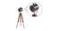 Samwell Floor Lamp (Nickle Shade Colour, Nickle & Teak Wood, Stainless Steel Shade Material) by Urban Ladder - Rear View Design 1 - 435875