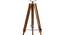 Samwell Floor Lamp (Nickle Shade Colour, Nickle & Teak Wood, Stainless Steel Shade Material) by Urban Ladder - Cross View Design 1 - 435881