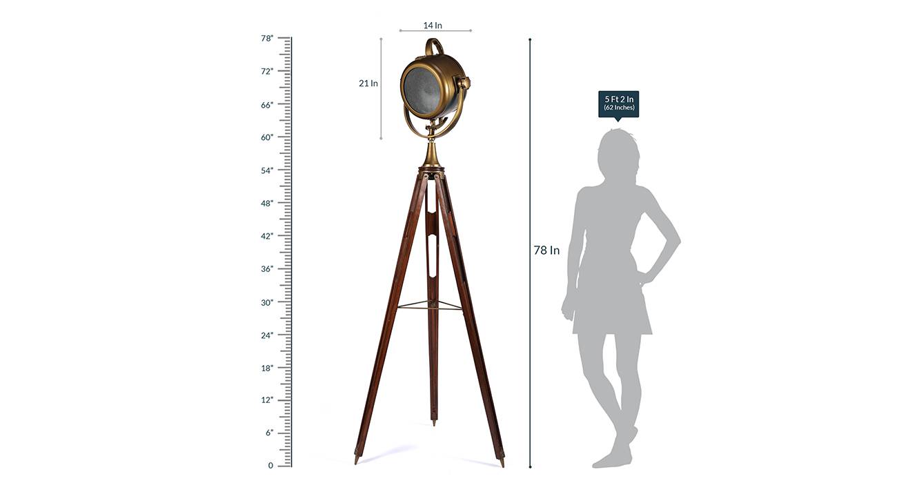 Sansa floor lamp brass antique 6