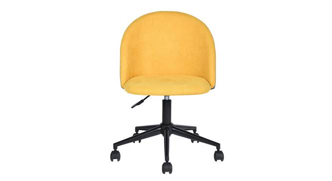 Shaunah Chair (Velvet Finish, Yellow & Light Grey) by Urban Ladder - Design 1 Full View - 436087