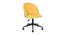 Shaunah Chair (Velvet Finish, Yellow & Light Grey) by Urban Ladder - Front View Design 1 - 436088