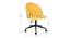 Shaunah Chair (Velvet Finish, Yellow & Light Grey) by Urban Ladder - Design 1 Dimension - 436092
