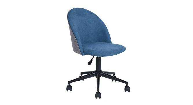 Shaunah Chair (Fabric Finish, Blue & Light Grey Fabric) by Urban Ladder - Front View Design 1 - 436095