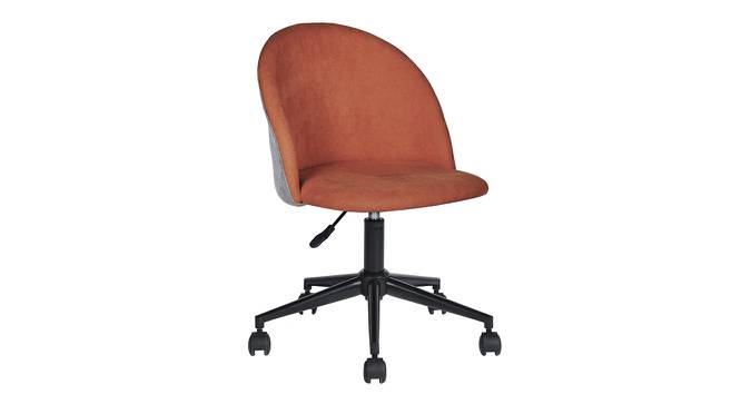 Shaunah Chair (Fabric Finish, Dark Orange & Light Grey Fabric) by Urban Ladder - Design 1 Full View - 436101