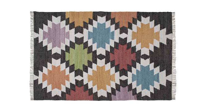 Francis Dhurrie (120 x 180 cm  (47" x 71") Carpet Size, Multicolor) by Urban Ladder - Front View Design 1 - 436184