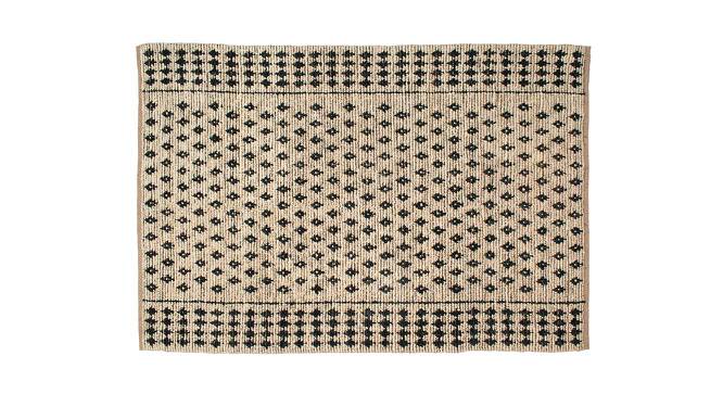 Ceri Carpet (Rectangle Carpet Shape, 270 x 180 cm  (106" x 71") Carpet Size, Natural & Black) by Urban Ladder - Front View Design 1 - 436212