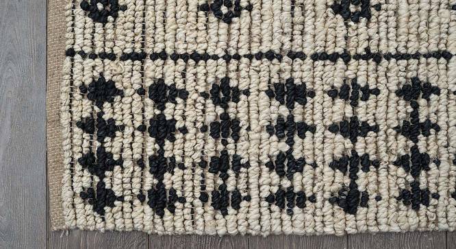 Ceri Carpet (Rectangle Carpet Shape, 270 x 180 cm  (106" x 71") Carpet Size, Natural & Black) by Urban Ladder - Design 1 Side View - 436266