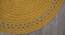 Hefner Dhurrie (Mustard, 120 x 120 cm (47" x 47") Carpet Size) by Urban Ladder - Design 1 Side View - 436279