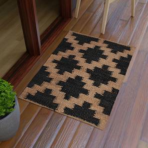 Carpets And Rugs In Gurgaon Design Natural & Black Jute Doormat