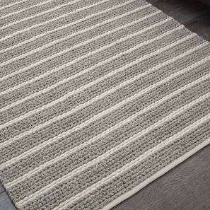 Dhurries Design Rhoslyn Dhurrie (120 x 180 cm  (47" x 71") Carpet Size, Cream & Grey)