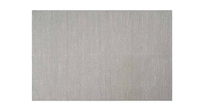 Michonne Dhurrie (240 x 300 cm  (94" x 118") Carpet Size, Brown & White) by Urban Ladder - Front View Design 1 - 436712