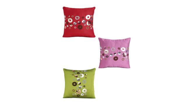 Asher Cushion Cover Set of 3 (41 x 41 cm  (16" X 16") Cushion Size, Multicolor) by Urban Ladder - Front View Design 1 - 439733