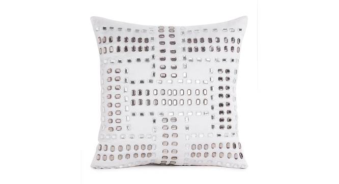 Ash Cushion Cover Set of 2 (White, 41 x 41 cm  (16" X 16") Cushion Size) by Urban Ladder - Front View Design 1 - 439738