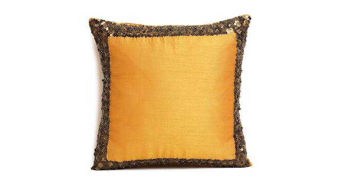 Clementine Cushion Cover Set of 2 (Yellow, 41 x 41 cm  (16" X 16") Cushion Size) by Urban Ladder - Front View Design 1 - 439902