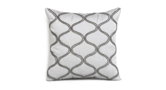 Cleo Cushion Cover Set of 2 (Grey, 41 x 41 cm  (16" X 16") Cushion Size) by Urban Ladder - Front View Design 1 - 439903