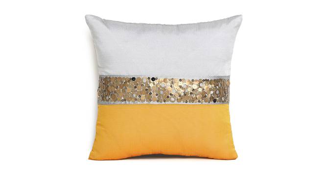 Colette Cushion Cover Set of 2 (Grey, 41 x 41 cm  (16" X 16") Cushion Size) by Urban Ladder - Front View Design 1 - 439904