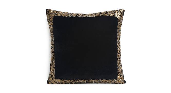 Esmeralda Cushion Cover Set of 2 (Black, 41 x 41 cm  (16" X 16") Cushion Size) by Urban Ladder - Front View Design 1 - 440116