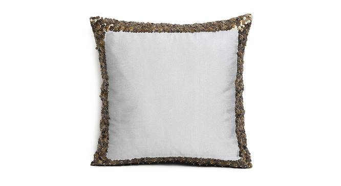 Giana Cushion Cover Set of 2 (Grey, 41 x 41 cm  (16" X 16") Cushion Size) by Urban Ladder - Front View Design 1 - 440250