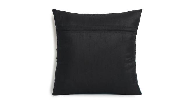 Greta Cushion Cover Set of 2 (Black, 41 x 41 cm  (16" X 16") Cushion Size) by Urban Ladder - Cross View Design 1 - 440259