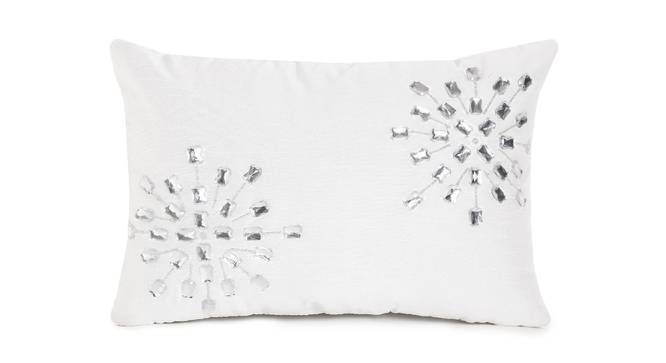 Alodie Cushion Cover (White, 30 x 46 cm  (12" X 18") Cushion Size) by Urban Ladder - Front View Design 1 - 440301
