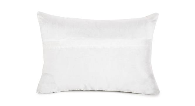 Alodie Cushion Cover (White, 30 x 46 cm  (12" X 18") Cushion Size) by Urban Ladder - Cross View Design 1 - 440306