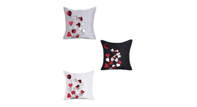 Hugo Cushion Cover Set of 3 (41 x 41 cm  (16" X 16") Cushion Size, Multicolor) by Urban Ladder - Front View Design 1 - 440373