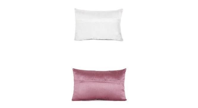 Iris Cushion Cover Set of 2 (30 x 46 cm  (12" X 18") Cushion Size, Peach) by Urban Ladder - Cross View Design 1 - 440382