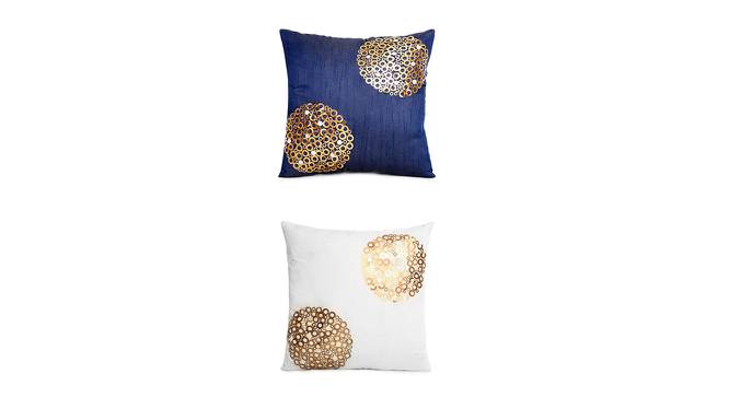 June Cushion Cover Set of 2 (White, 41 x 41 cm  (16" X 16") Cushion Size) by Urban Ladder - Front View Design 1 - 440435