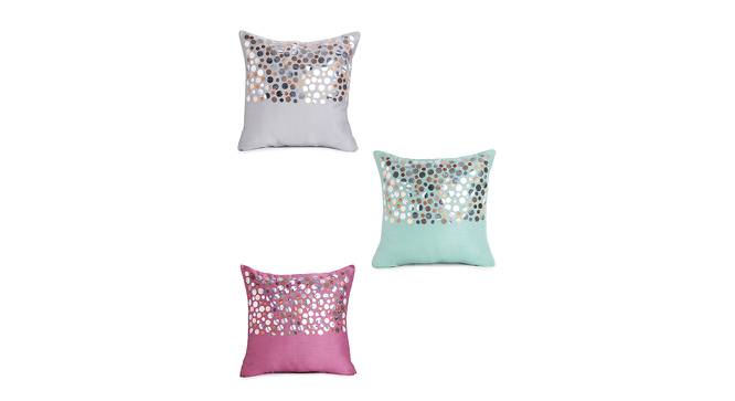 Kai Cushion Cover Set of 3 (41 x 41 cm  (16" X 16") Cushion Size, Multicolor) by Urban Ladder - Front View Design 1 - 440503
