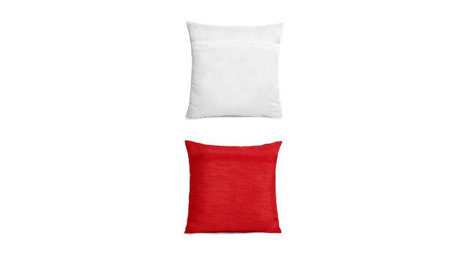 Leonora Cushion Cover Set of 2 (White, 41 x 41 cm  (16" X 16") Cushion Size) by Urban Ladder - Cross View Design 1 - 440513