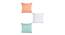 Kagan Cushion Cover Set of 5 (41 x 41 cm  (16" X 16") Cushion Size, Multicolor) by Urban Ladder - Design 1 Side View - 440527