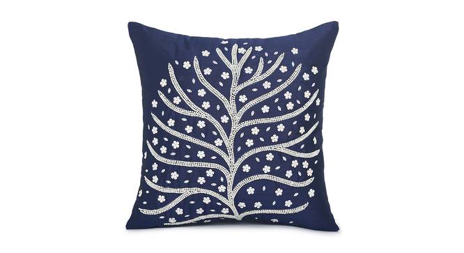 Maren Cushion Cover Set of 2 (Blue, 41 x 41 cm  (16" X 16") Cushion Size) by Urban Ladder - Front View Design 1 - 440573