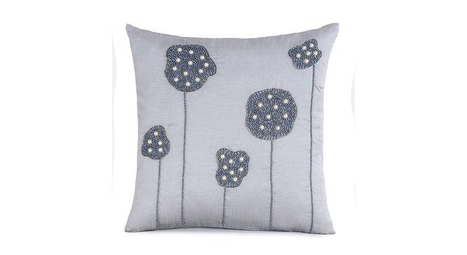 Luca Cushion Cover Set of 2 (Grey, 41 x 41 cm  (16" X 16") Cushion Size) by Urban Ladder - Front View Design 1 - 440580