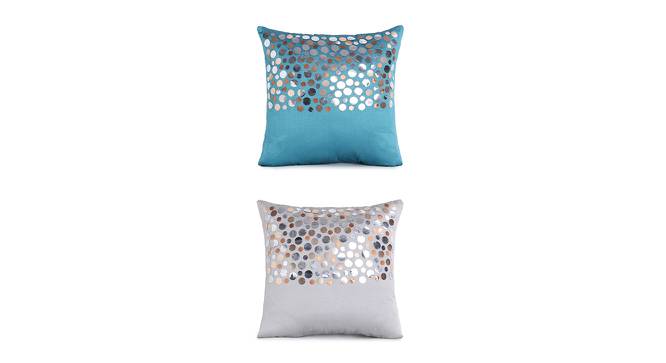 Mikkel Cushion Cover Set of 2 (Grey, 41 x 41 cm  (16" X 16") Cushion Size) by Urban Ladder - Front View Design 1 - 440650