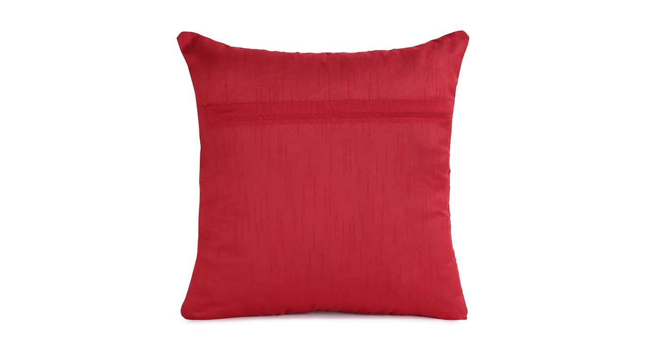 Red Inches Polyester Dupine Cushion Cover Set of Urban Ladder