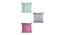 Mishka Cushion Cover Set of 5 (41 x 41 cm  (16" X 16") Cushion Size, Multicolor) by Urban Ladder - Design 1 Side View - 440676