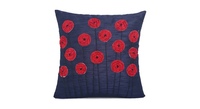 Nori Cushion Cover Set of 2 (Navy, 41 x 41 cm  (16" X 16") Cushion Size) by Urban Ladder - Front View Design 1 - 440723