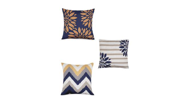 Olive Cushion Cover Set of 5 (Blue, 41 x 41 cm  (16" X 16") Cushion Size) by Urban Ladder - Front View Design 1 - 440725